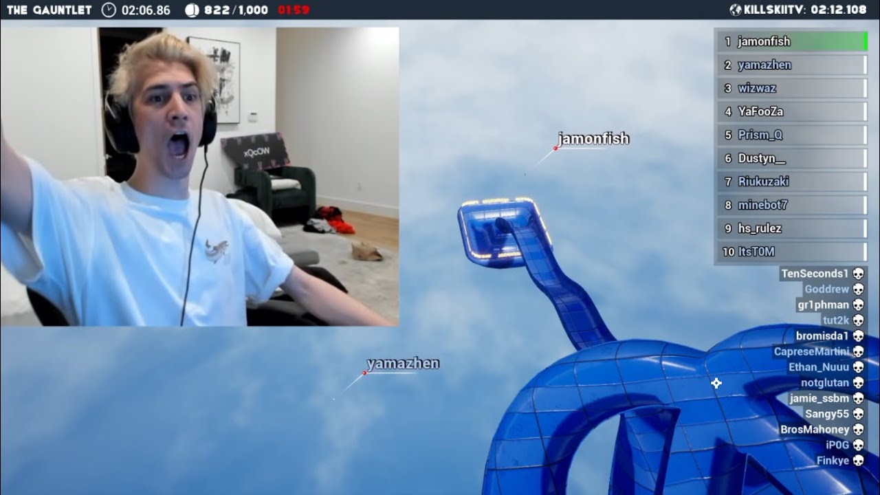 xQc Gets Another World Record in Marbles