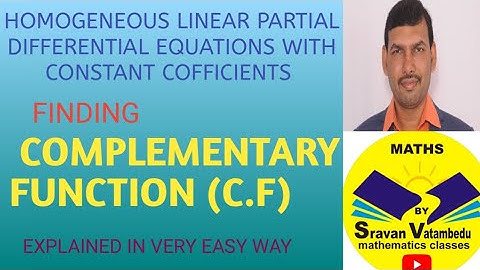 PARTIAL DIFFERENTIAL EQUATIONS WITH CONSTANT COEFFICIENTS@VATAMBEDUSRAVANKUMAR