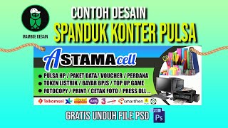 Contoh desain banner konter pulsa File PSD Siap Edit