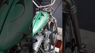 Up-close details on this Harley-Davidson Shovelhead, rocking a springer front end at Choppageddon