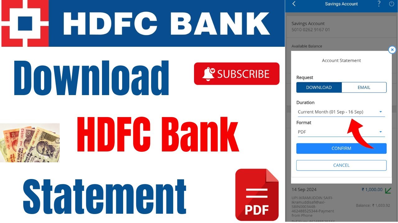 HDFC Bank Statement Download