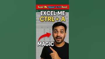 Excel CTRL + A Magic Trick | Full Data & Full Sheet Selection | #excel #shortcut #pc #viral #shorts