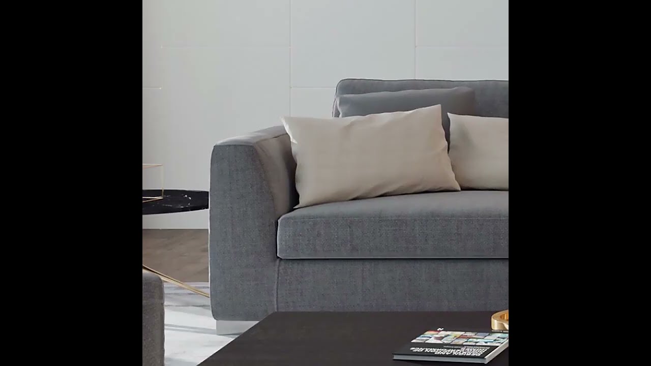 European Style Luxury Sofa L Shape Fabric Sofas 4 Seater Sectional Sofa Set