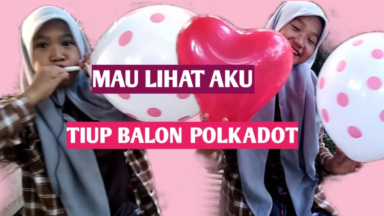 ponakan perdana Tiup balon polkadot,hasilnya wow