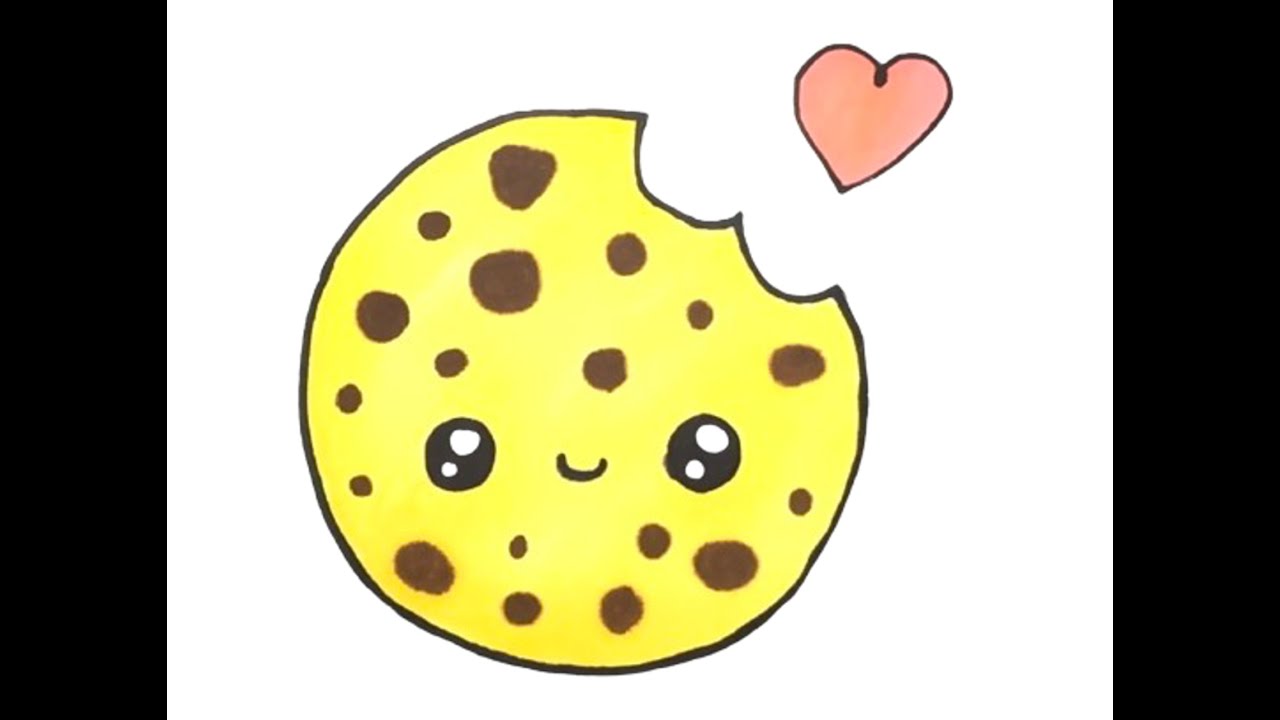 How to Draw a Cute cookie 🍪 easy steps for kids - YouTube