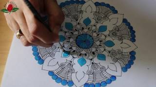 mandala paint acrylic doodle coloured drawing