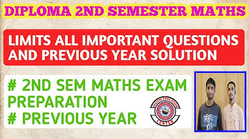 jharkhand polytechnic 2nd sem|| maths important questions limits|| 2nd sem maths previous year