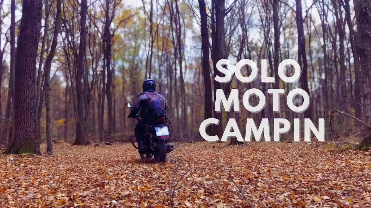 ASMR Solo Moto Camping in the Autumn Forest/Silent Vlog