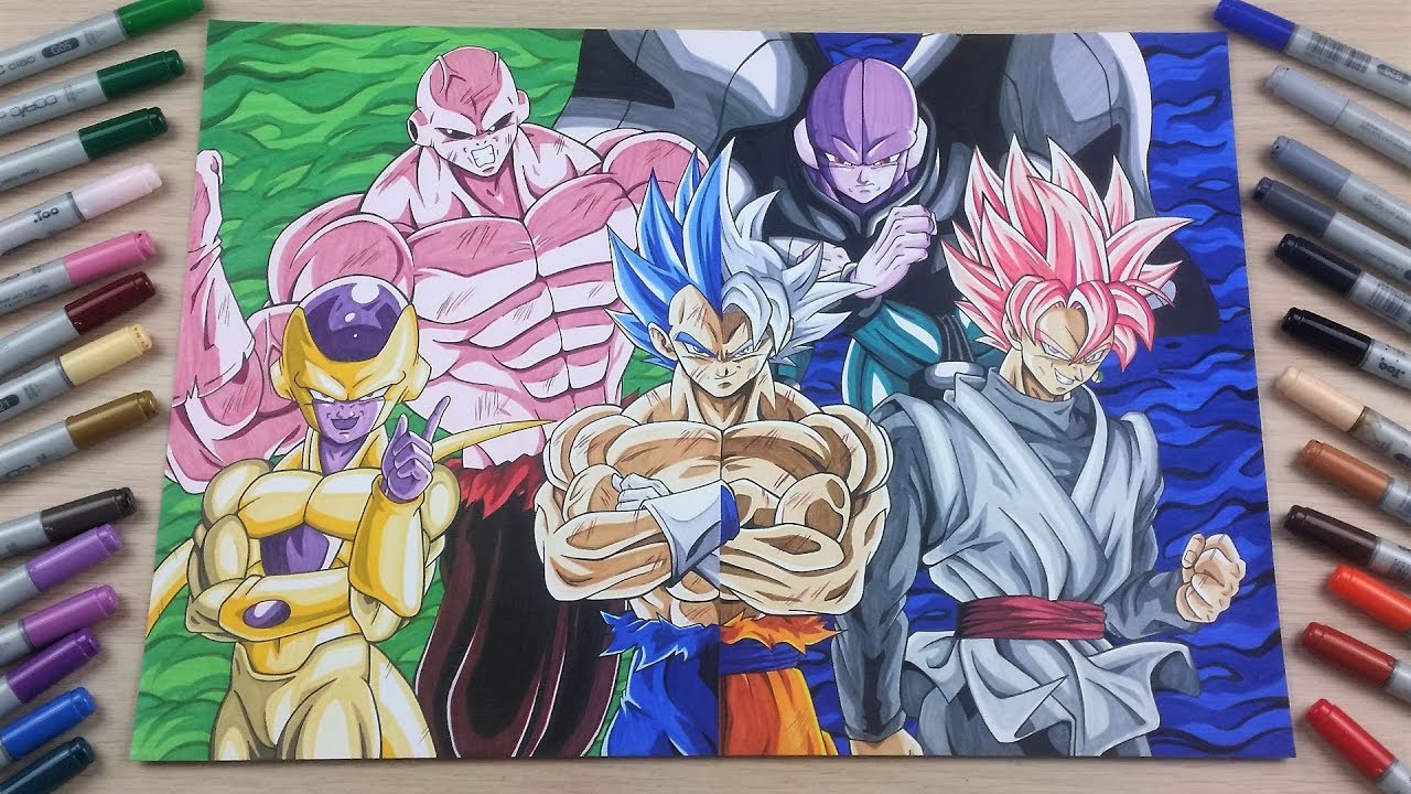 Speedrawing Goku, Vegeta, Shenlong, Speedraw do ultimo desenho, By R.  R. Drawing
