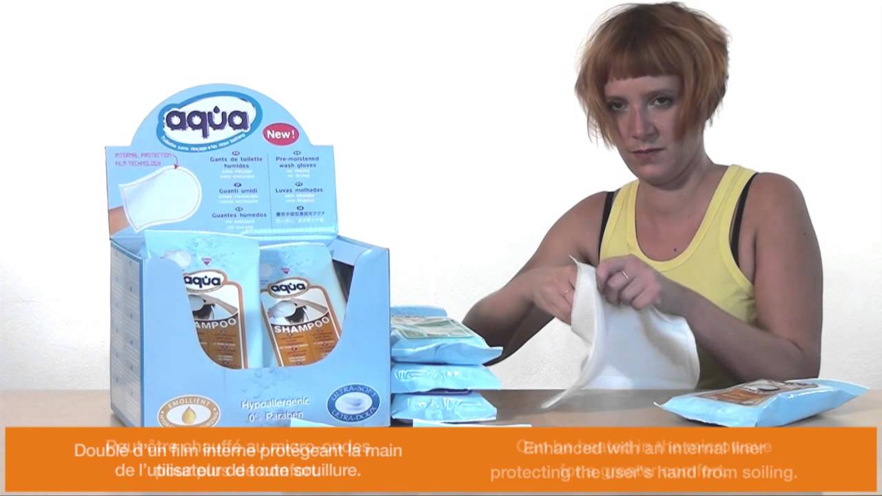 Aqua shampoo Wash Gloves LIMAS Medical YouTube