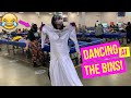 I TRIED ON A WEDDING DRESS AT THE GOODWILL OUTLET!  [ I didn't get kicked out! ]