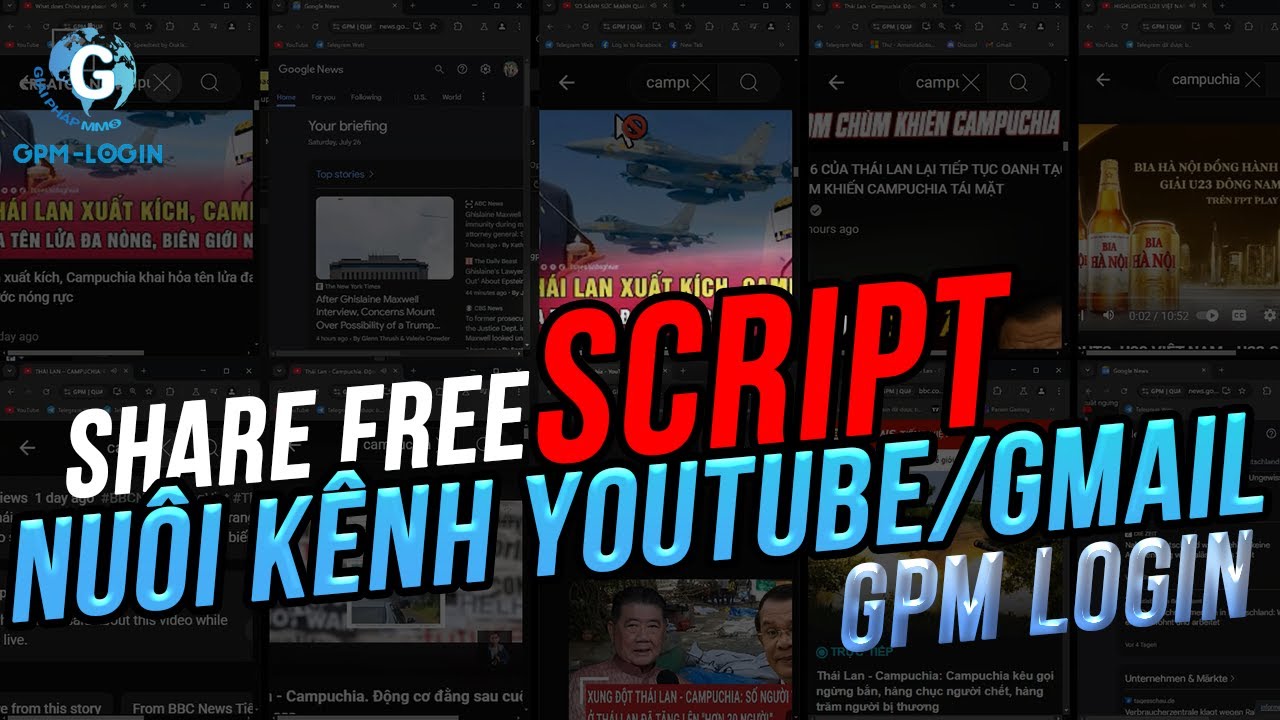 #11. [FREE] | SCRIPT NUÔI KÊNH YOUTUBE VÀ GMAIL TRÊN GPM LOGIN HIỆU QUẢ | CREATOR NOW