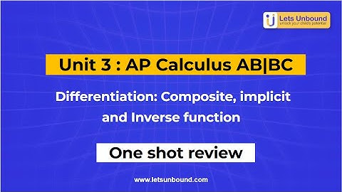 Unit 3 | Differentiation: Composite,implicit and inverse functions | AP Calculus AB/BC | One-Shot