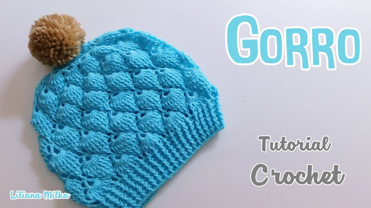 Gorro para y Niñas Hojitas Caladas Paso a Paso