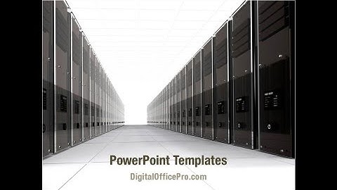 Computer Server PowerPoint Template Backgrounds - DigitalOfficePro #06293