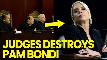 Pam Bondi Panics as Fed up Judges Pull BOMBSHELL Move