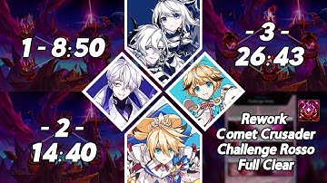 [Elsword NA/엘소드] Reworked Comet Crusader Challenge Rosso Full Gaunt - 코멧 크루세이더 로쏘 도전모드 1, 2, 3 던 클리어