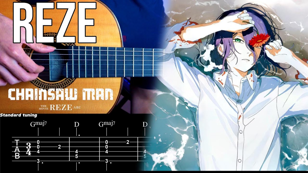 Reze – Chainsaw Man Movie | Fingerstyle Guitar TAB & Tutorial