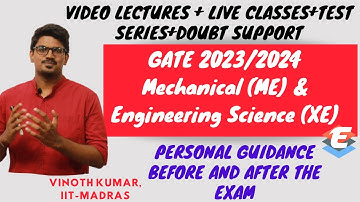 GATE ME & XE | GATE 2023 & 2024 | EEA | Mechanical & Engineering Sciences