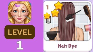 Makeover puzzle Level 1 - Hair Dye Walkthrough Solution