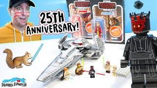 Star Wars The Phantom Menace 25th Anniversary LEGO Sith Infiltrator & Retro Figures Review