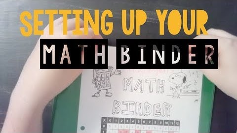 Math Binder Setup