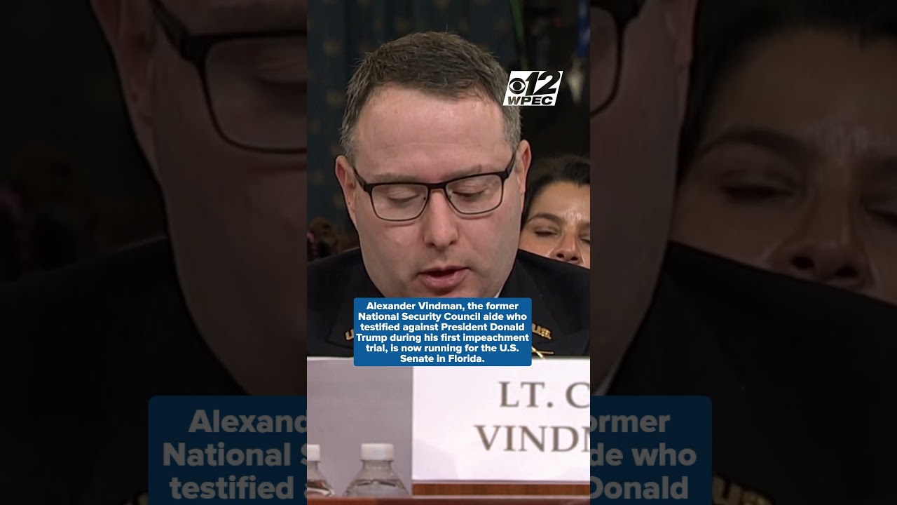 Ex-Trump impeachment witness Alexander Vindman launches Florida Senate run against Ashley Moody