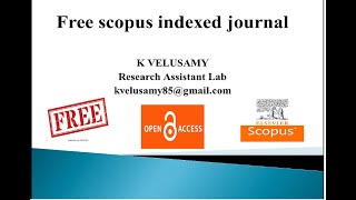 open access and free scopus indexed journal for fast publications
