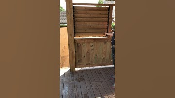 Privacy panels going up #construction #build #design #deck #life #shorts #outdoors #backyard