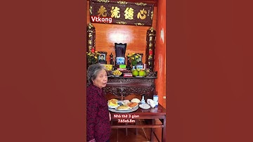 Mẫu nhà thờ ba gian nhỏ đẹp tại Thái Thụy Thái Bình, nhà thờ bê tông giả gỗ 7.65x6.8m #vtkong