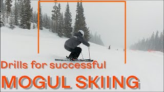 How to ski in a moguls course and in the street bumps Mogul skiing Lesson8 Ski de Bosses