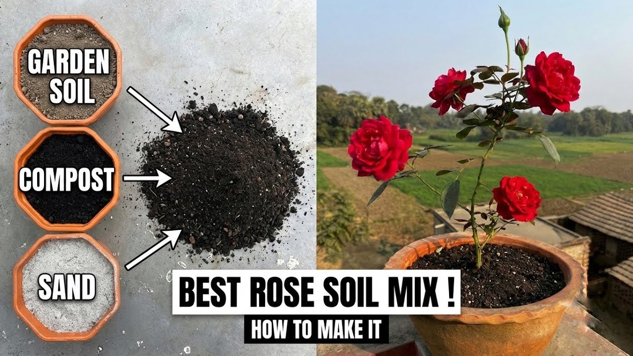 গোলাপের জন্য পারফেক্ট মাটি ও রোপণ পদ্ধতি | Rose Plant Care & Soil Mix