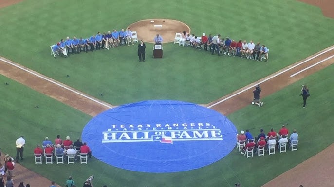 Adrian Beltre going into Rangers Hall of Fame with PA man Morgan