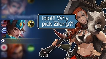 He Called Me Trash For Picking Zilong 😔 | Mobile Legends