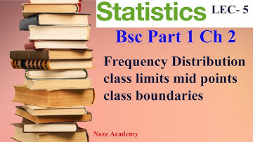 Frequency Distribution class limits | mid points class boundaries | Bsc part 1 ch-2 lec 5