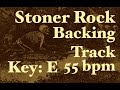 Stoner rock backing track in e bass  drums