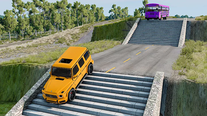 Cars vs Stairs BeamNG Drive Challenge Ends in Total Destruction!