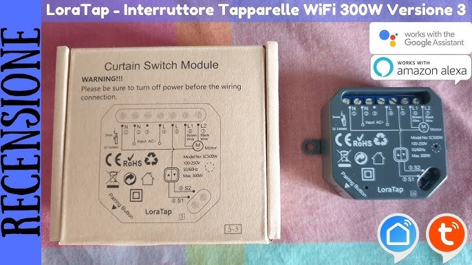 Interruttore Luce Senza Fili, LoraTap Interruttore Luci Mobile + (I0p)