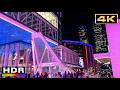 NYC Walking Tour 4K Night | Times Square & Midtown Walk from Penn Station | No Commentary