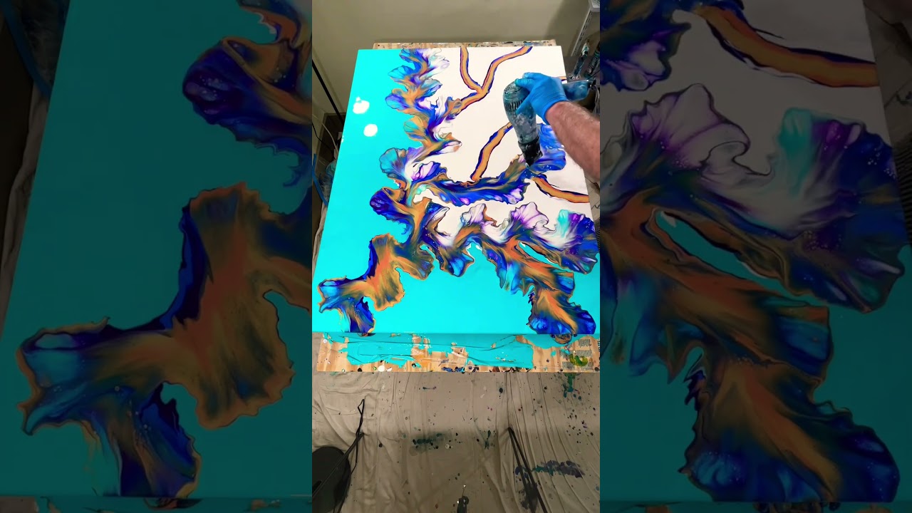 Dutch acrylic pour | Huge canvas