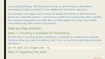 Monitoring Alert Duration in Pine Script