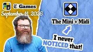 Tough today! | NYT Mini and Midi Crossword September 11, 2026