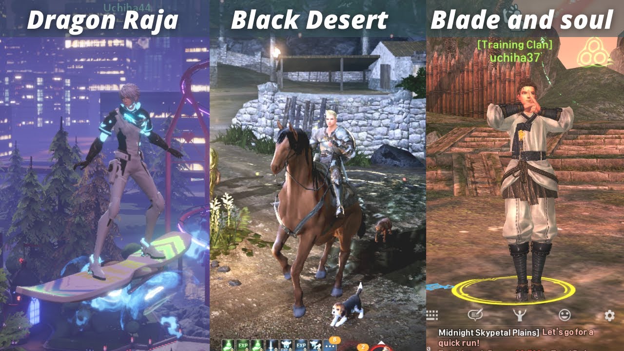 blade and soul sea  2022 Update  Dragon raja SEA vs Black desert vs Blade and soul revolution | Ultra Graphics | Android IOS Gameplay