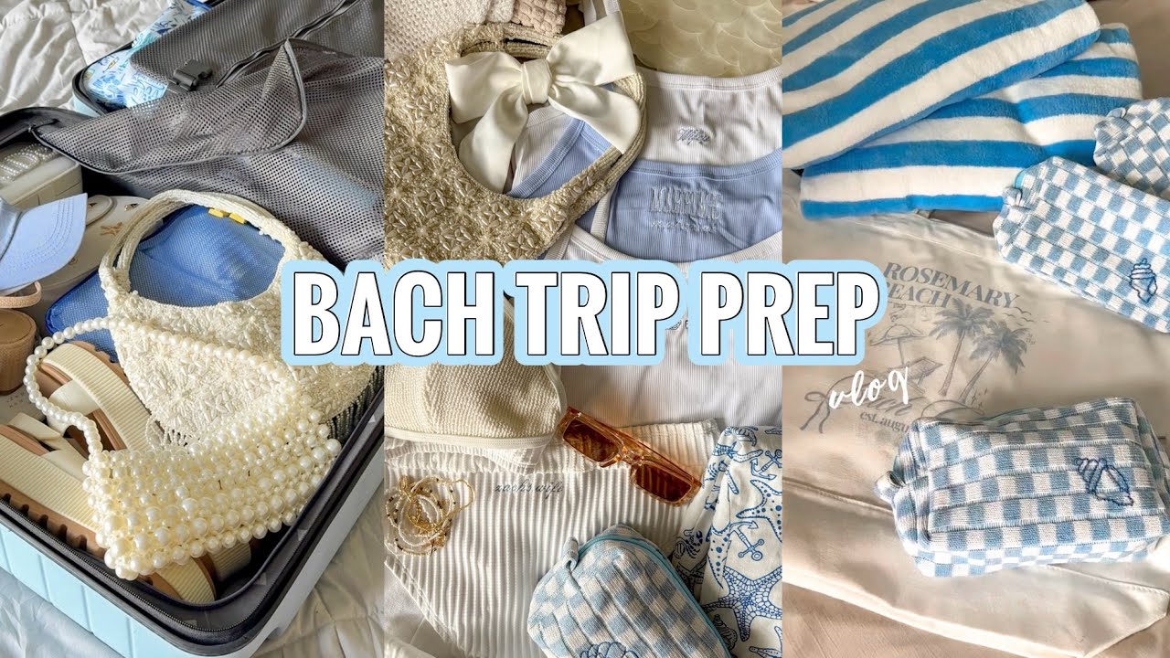 VLOG: Bachelorette Trip Pack and Prep with me | outfit ideas, ￼putting together gift bags, + more!￼