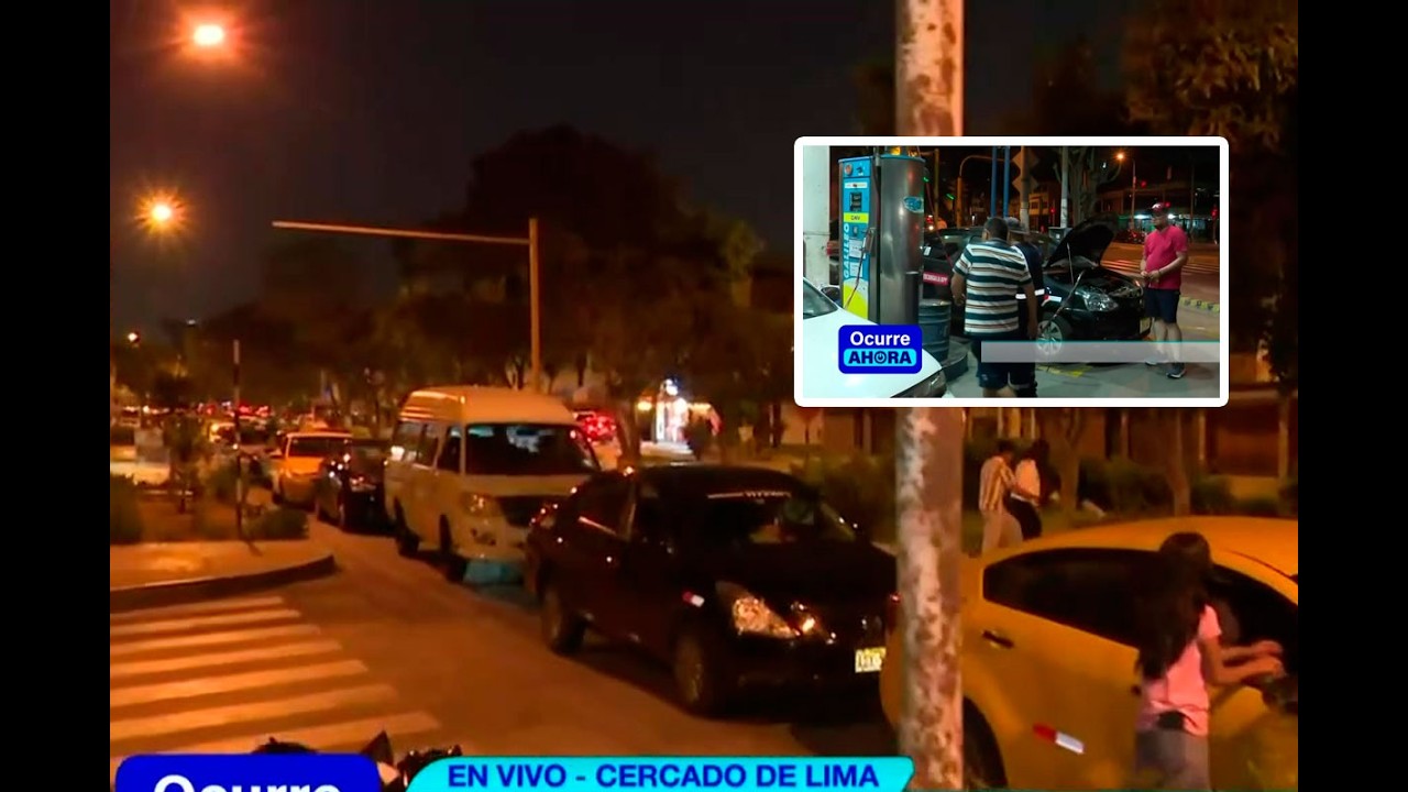 Largas filas de vehículos en grifos tras suspensión de distribución de gas natural