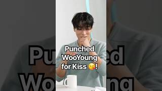 WooYoung couldn’t kiss SAN! 😅 #ATEEZ #WOOYOUNG #SAN #JANGDOYOUN #SalonDrip #TEO #우영 #산