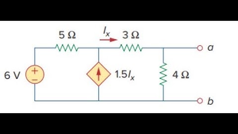 Find the Thevenin equivalent circuit of the circuit in Fig. to the left of the terminals.