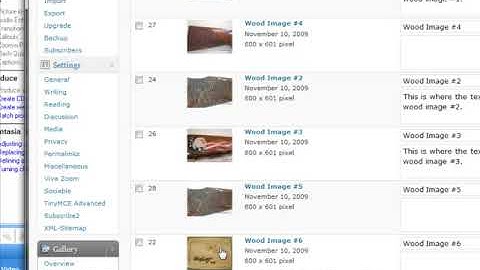 Editing and Sorting Images using Nextgen Gallery