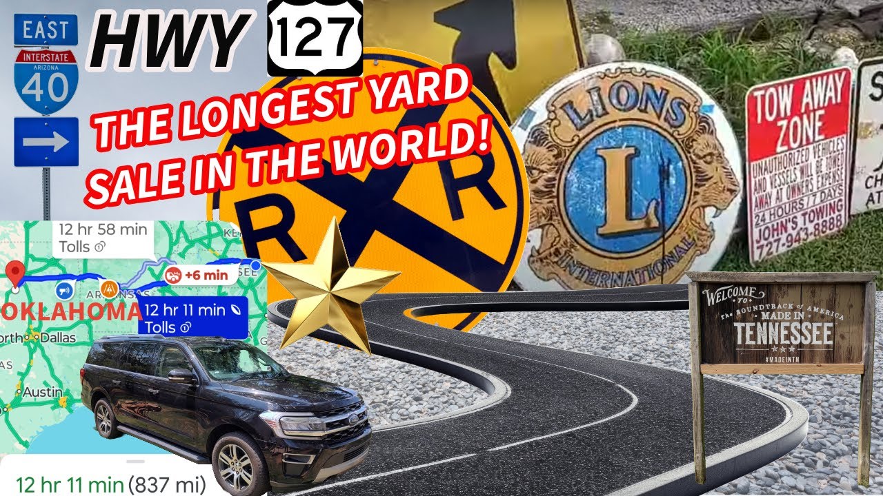 Highway 127 WORLD'S LONGEST YARD SALE In a Nutshell! - YouTube