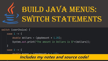 #13 | Build menus with switch and case statements | Java tutorial for beginners